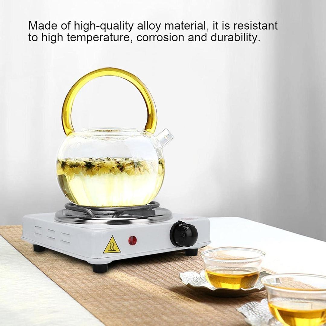 Portable Electric Stove White Stainless Steel Compact